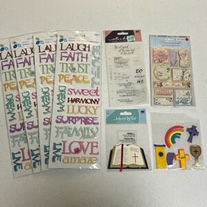 Jolee's By You Sticko Faith Religious Scrapbook Sticker Sheet Lot